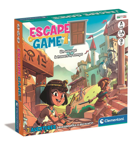Clementoni - Escape Game voyage dans le temps - 3 aventures - Dés 8 ans