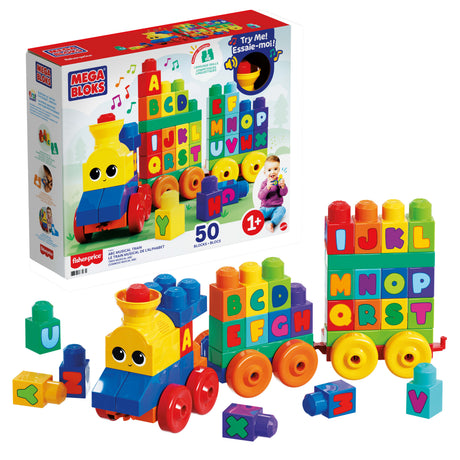 Mega Bloks - Le Train de l'Alphabet - Jouet de construction - 12 mois et + FWK22