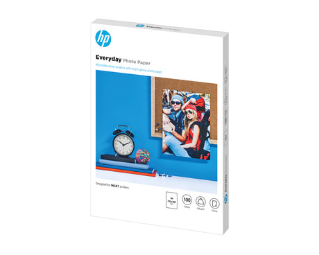 Papier photo brillant HP Everyday - 100 feuilles/A4/210 x 297 mm - Polyvalent 200 g/m˛