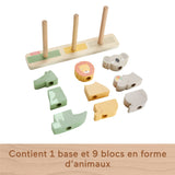 Fisher-Price-Animaux en Bois a Empiler et Trier, 10 pieces HXV04