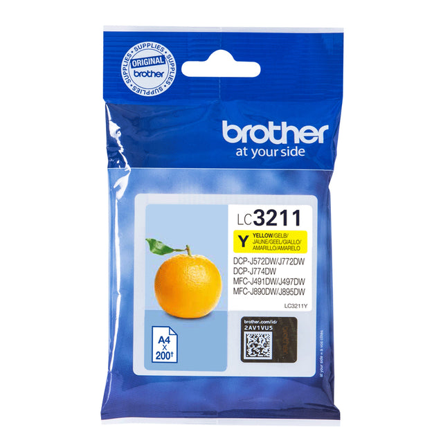 Cartouche d'encre Brother LC3211 (Jaune)