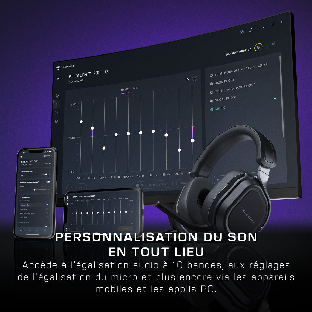 Casque gaming sans fil - Turtle Beach Stealth™ 700X (Gen3) - Cobalt - Xbox, PS5, PS4, PC, mobile, 60mm, Bluetooth, 80h