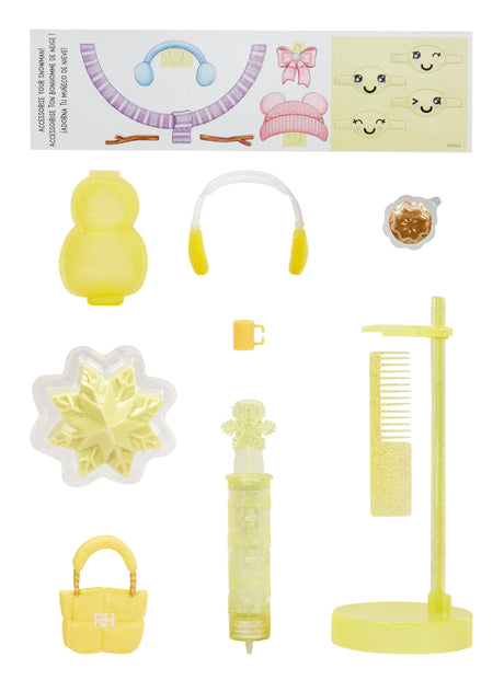 Rainbow High - Winter Wonderland - Jaune- Révele ta couleur - Créer son bonhomme de neige - Dés 4ans