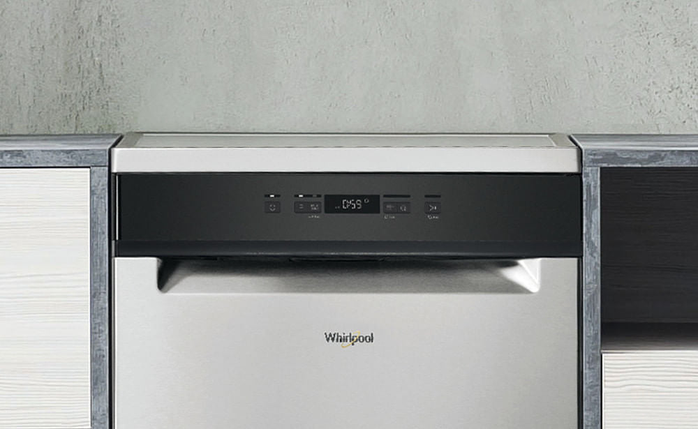 Lave-vaisselle pose libre WHIRLPOOL WFC3C34X - 14 couverts - Induction - L60cm - 44 dB - Inox