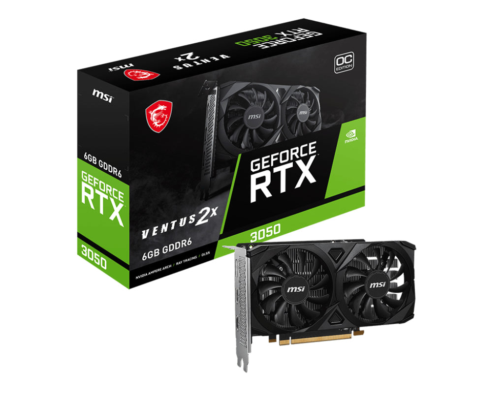Carte Graphique Nvidia MSI GeForce RTX 3050 Ventus 2X E OC 6Go