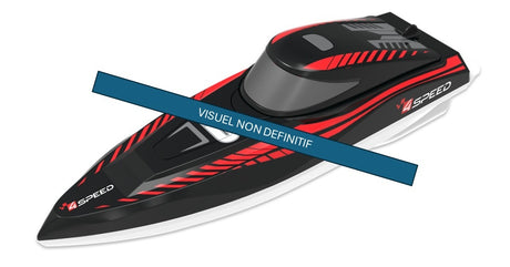 Bateau radiocommandée - 4SPEED - Nitro Wave - Echelle 1/18 - 2,4 GHz - Batterie rechargeable - 6 km/h - Des 5 ans