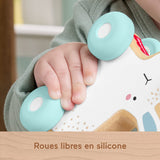 Fisher-Price Lapin a pousser en bois - Véhicule pour jeu a quatre pattes - 1 Piece en bois - des 6 mois - JDM52