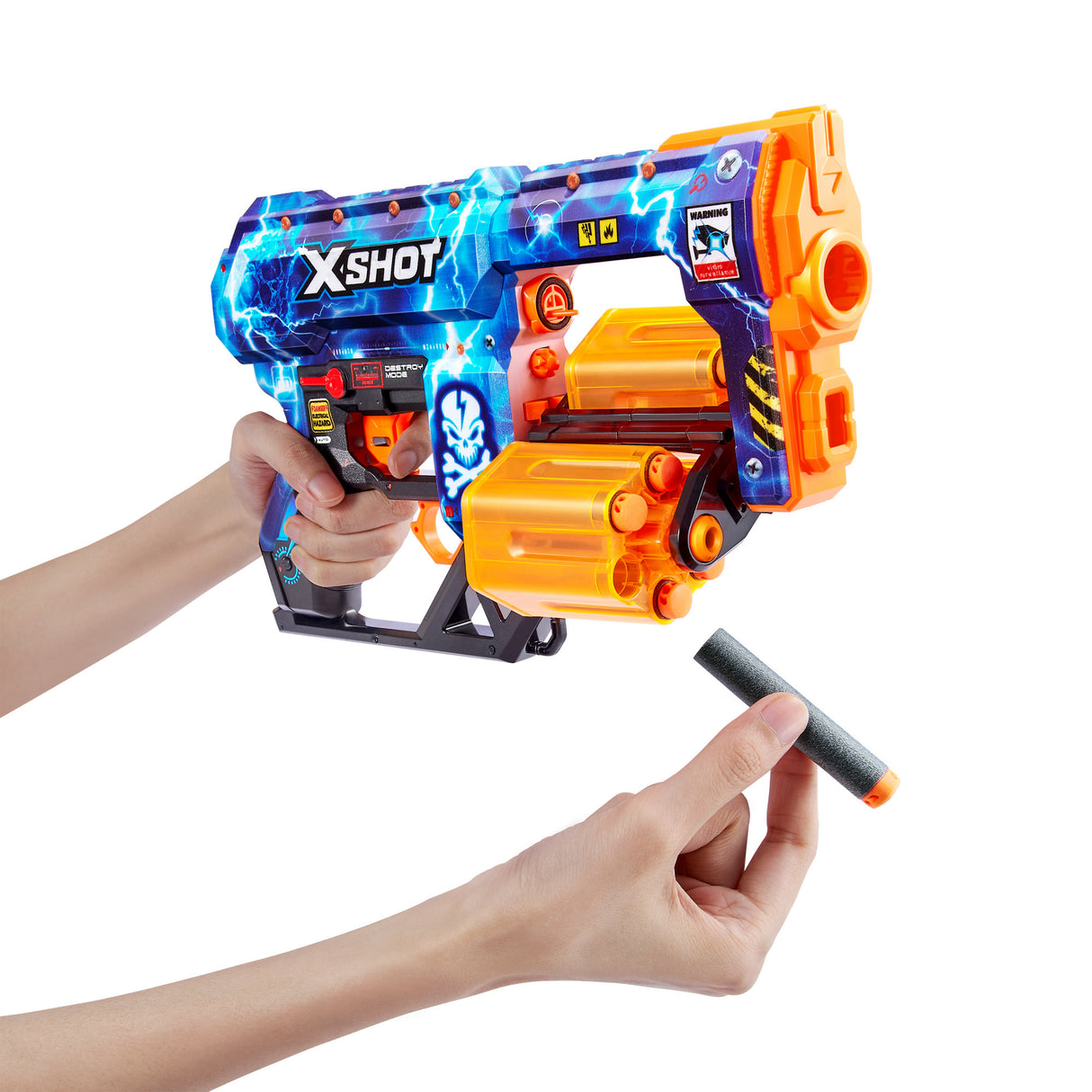 Pack Blasters - ZURU - XSHOT Skins Dread 2PK - Blasters double canon rotatif avec 48 fléchettes et tir a 27 metres