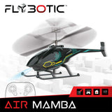 Hélicoptere télécommandé AIR MAMBA - FLYBOTIC - Technologie infrarouge - 2 canaux - Noir et bleu