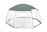 BESTWAY - Dôme de protection pour piscine - Octogonal 600 x 600 x 295 cm - Gris