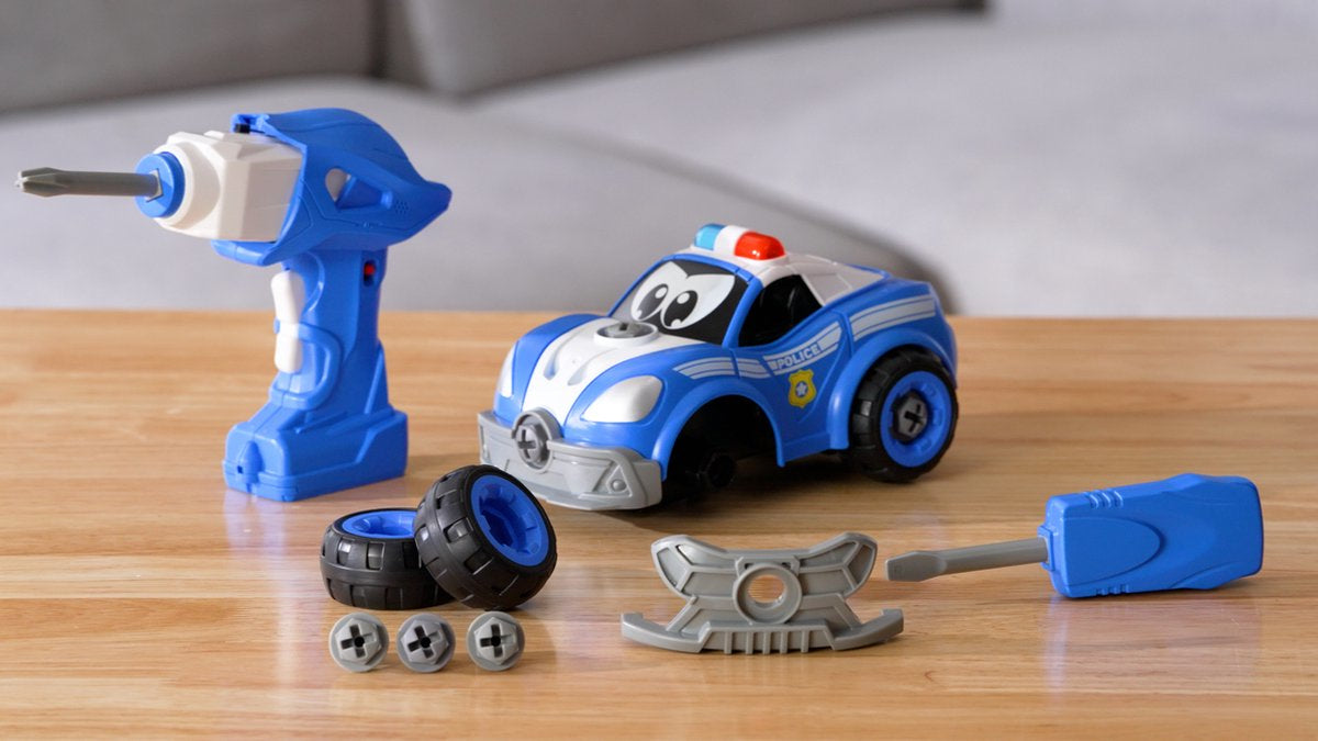 Voitre télécommandée - TOOKO - CONSTRUIS MA VOITURE DE POLICE RC - Technologie follow-me - Des 2 ans