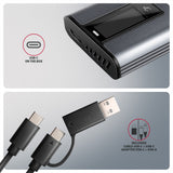 Boitier externe USB-C 3.2 Axagon EEM2-SD2 - S-ATA/NVMe M.2 Type 2280 (Noir)