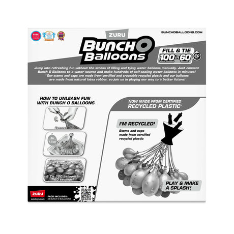 Ballons a eau - ZURU BUNCHO BALLOONS - Tropical Party - 265 ballons - Fermeture automatique - Pret en 60 sec