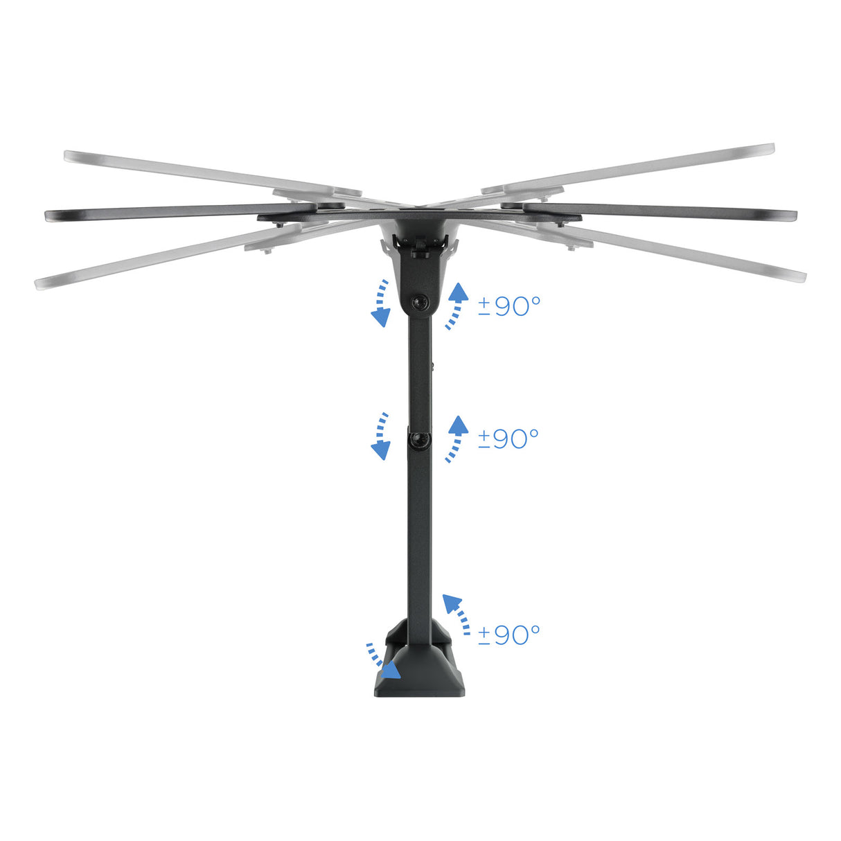 Support mural pour écran Tooq LP6055TN 23"-55" (30kg max) (Noir)