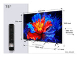 TCL 75P8K - TV QLED 75 (190 cm) - 4K UHD 3840x2160 - 144 Hz - Dolby Vision - Google TV  - 4xHDMI 2.1 - WiFi
