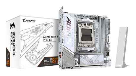 Carte mere - GIGABYTE - X870I AORUS PRO ICE - Format Mini-ITX - Chipset AMD X870 - DDR5 & PCIe 5.0 - WiFi 7
