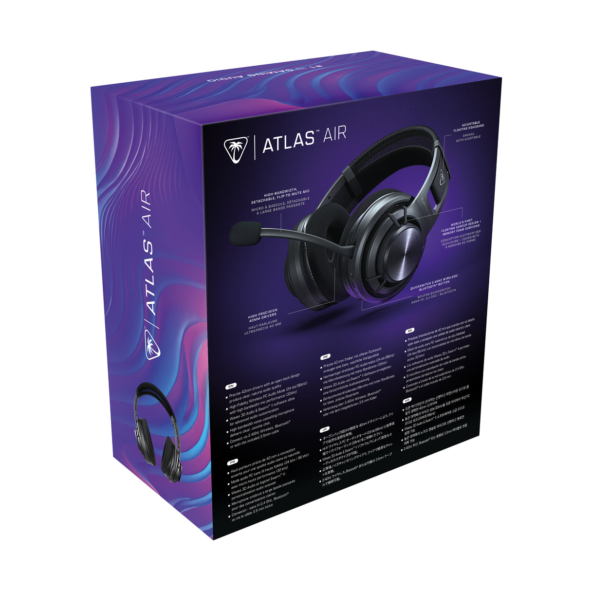 Casque gaming ouvert sans fil - TURTLE BEACH - Atlas™ Air - Pour PC - Noir