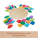 Fisher-Price-Puzzle Mandala en Bois-Puzzle 40 pieces motif géométrique HXT94