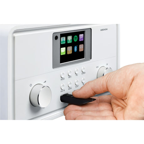 Radio Internet - MEDION - DAB - Bluetooth - 2x10W RMS - Blanc