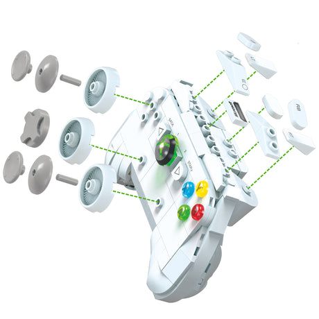Coffret de Construction - MEGA - Réplique Xbox 360 - 1342 pieces - Manette avec LED - Pour Adultes
