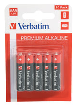 Lot de 10 piles Alcaline Verbatim Premium type AAA (LR03) 1,5V