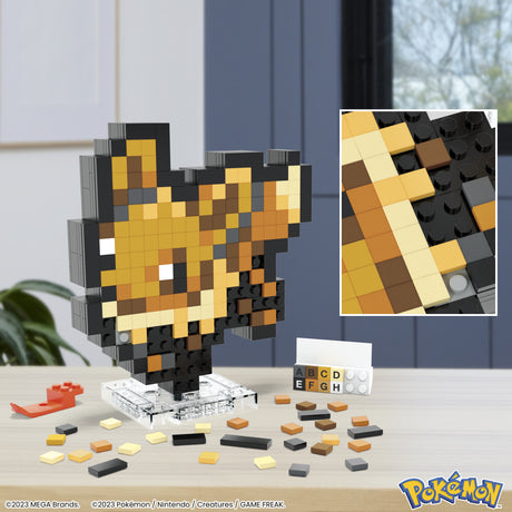 Mega-Pokémon-évoli-Coffret De Construction Rétro Pixel Art 323 Pieces - MEGA Pokémon - HTH78