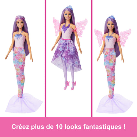 Barbie-Poupée Barbie Fantaisie Féerique-Coffret Avec Accessoires - 3 ans+- JCP74