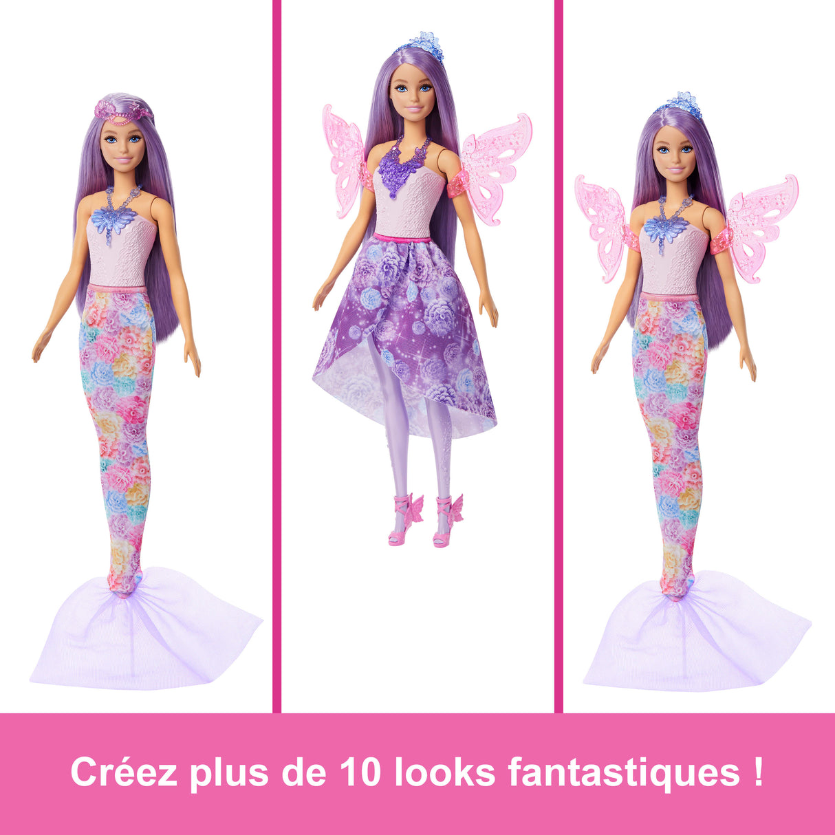 Barbie-Poupée Barbie Fantaisie Féerique-Coffret Avec Accessoires - 3 ans+- JCP74