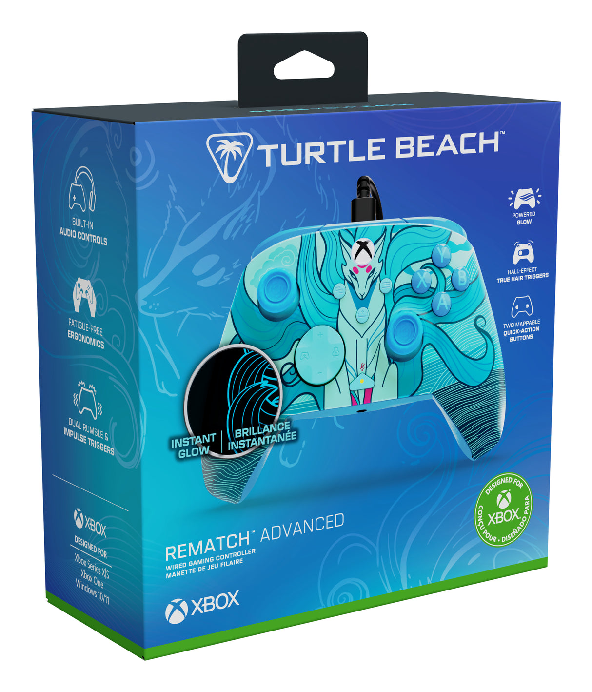 Manette de jeu - Xbox - Rematch Advanced - Filaire - Blue Kitsune - Compatible PC - Turtle Beach