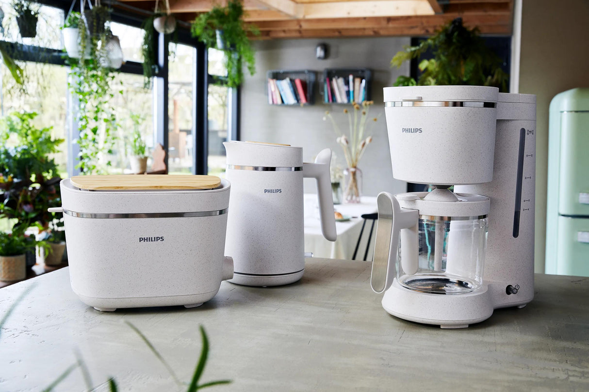 Cafetiere filtre - PHILIPS - HD5120/00 - Collection Eco-Conscious - 1.2L - 1000W - Creme