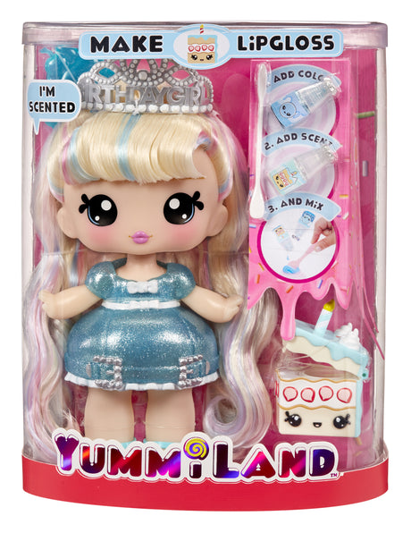 Yummiland - Grande poupée 25 cm a coiffer et câliner - Animal de compagnie + baumes a levre parfumé - Callie - Des 4ans