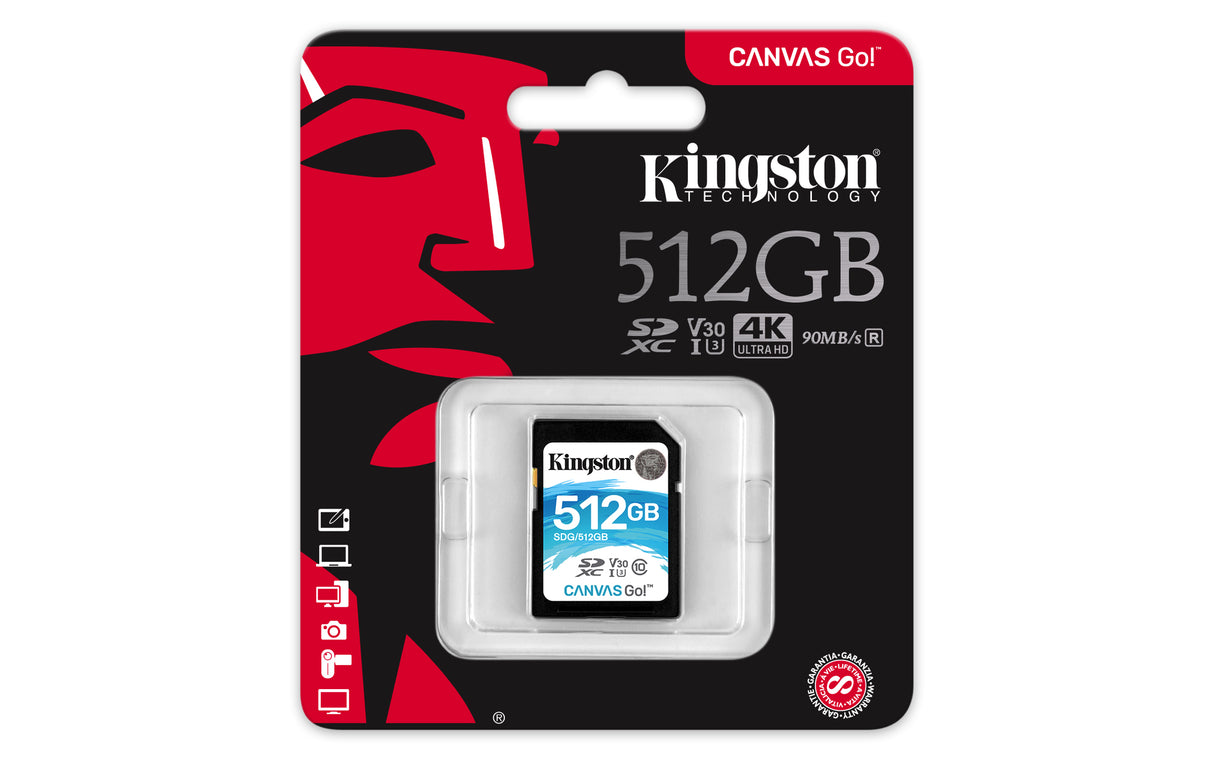 Carte mémoire SD Kingston Canvas Go! - 512Go
