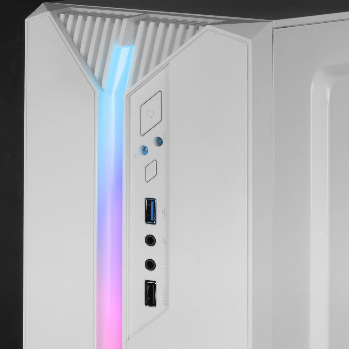 Boitier Mini Tour Micro ATX Mars Gaming MC-S1 RGB avec panneau vitré (Blanc)