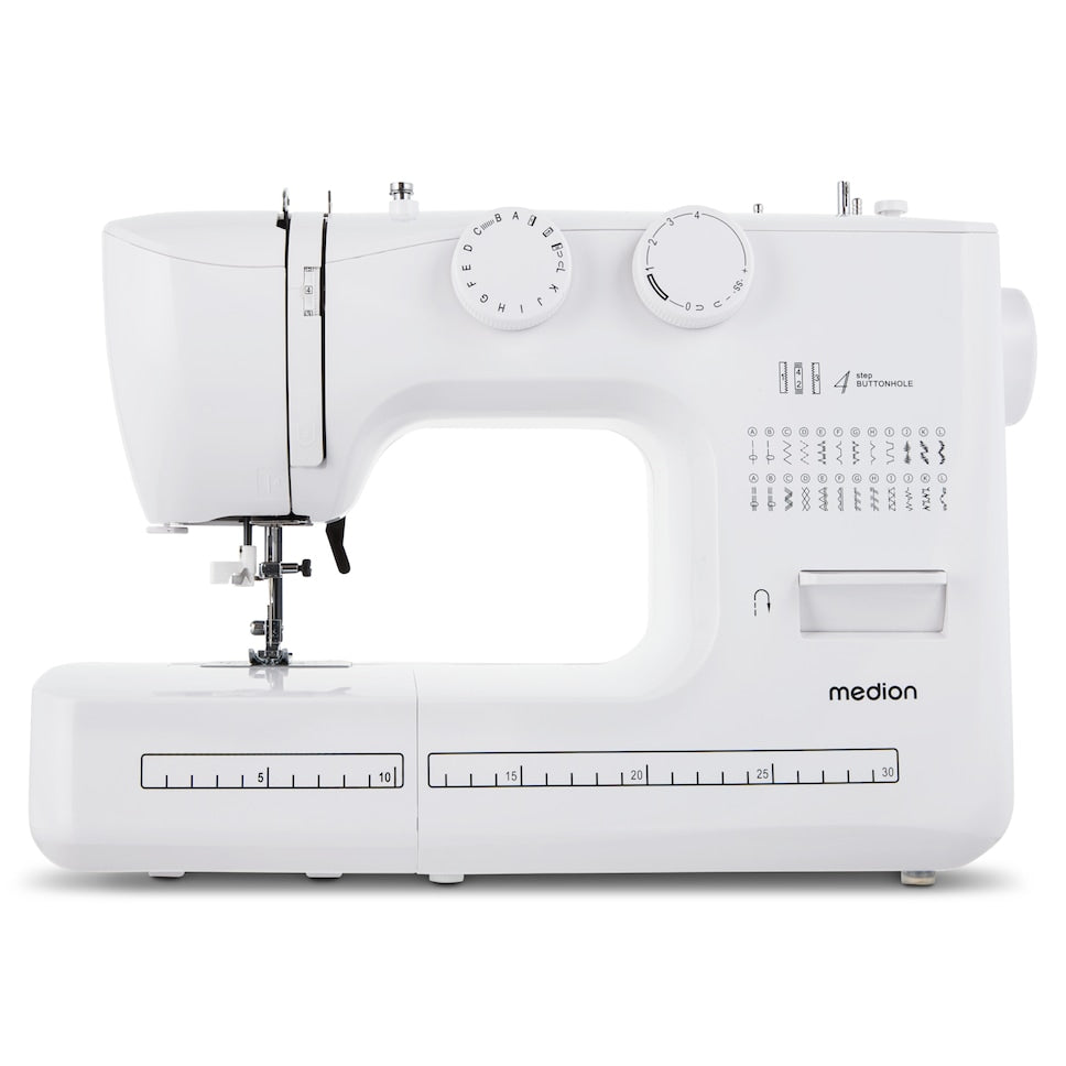 Machine a Coudre - MEDION - SM 60 - 62W - 24 Points + Points Doubles - 700 tr/min - LED - Blanc
