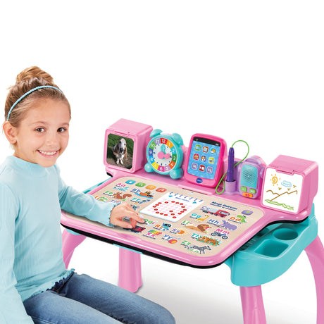 VTECH - MAGIBUREAU INTERACTIF ET MUSICAL 6 EN 1 ROSE - Rose