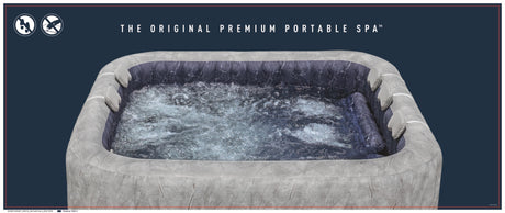 Spa gonflable BESTWAY - Lay-Z-Spa San Fransisco - Hydrojets - 230 x 230 x 71 cm - 5 a 7 places - Carré (couverture, 5 appuie-tete)