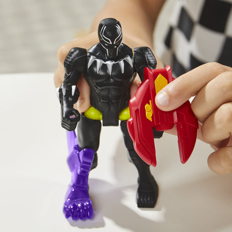 MixMashers Black Panther, figurine 12 cm personnalisable a mélanger et combiner avec accessoires, Marvel, des 4 ans