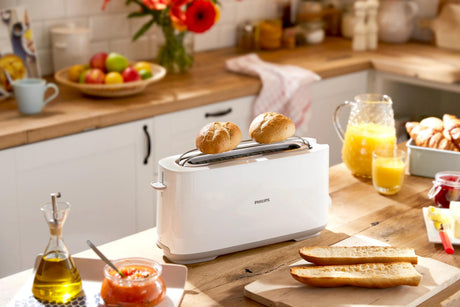 Grille-pain - PHILIPS - HD2590/00 - Collection Daily petit déjeuner - 1 fente longue - 830W - Blanc