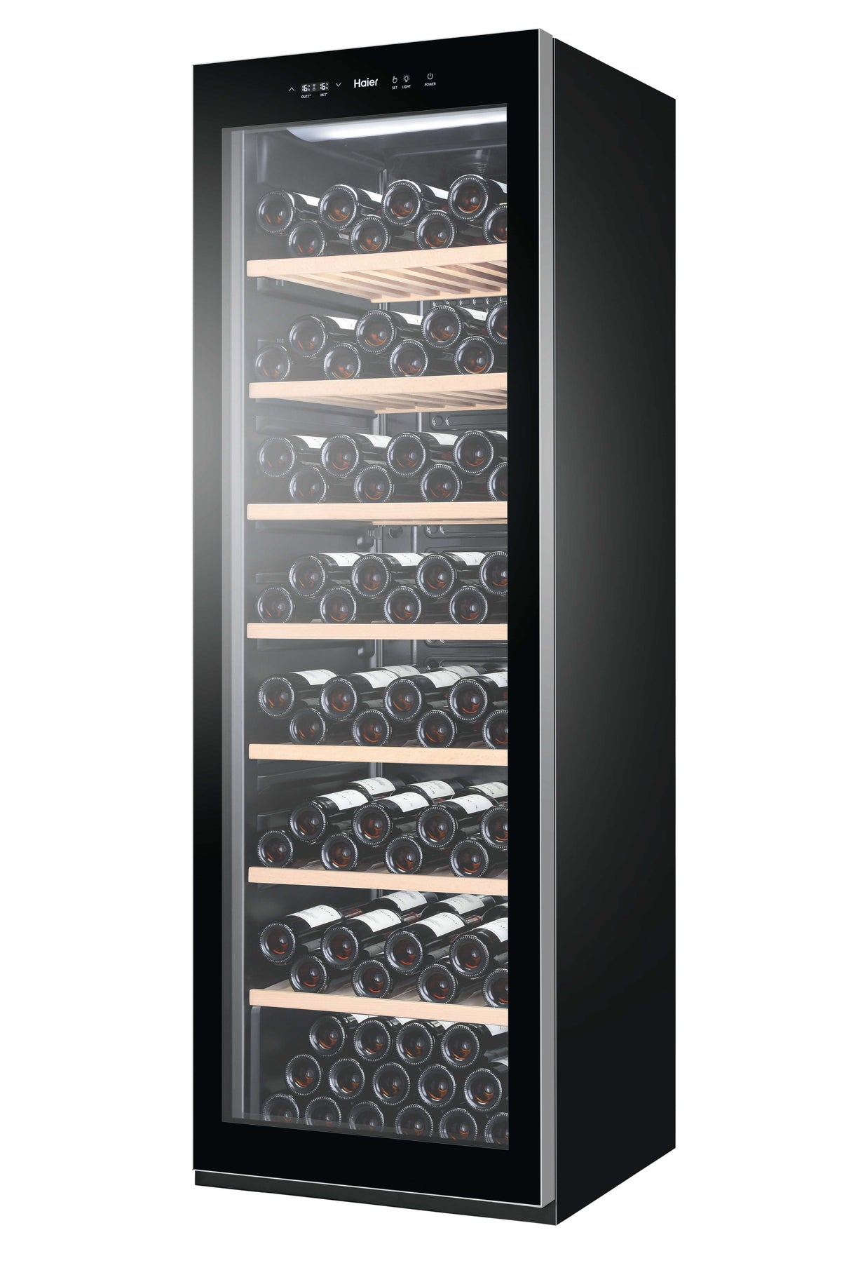 Cave a vin de vieillissement - HAIER HWS188GAE - Pose libre - 188 bouteilles - Mono zone - H185 x L59,5 cm - Noir