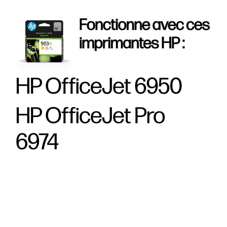 HP 903XL Cartouche d'encre jaune grande capacité authentique (T6M11AE) pour HP OfficeJet Pro 6950/6960/6970
