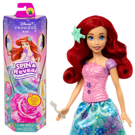 Poupée Ariel Spin & Reveal - Mattel Disney Princesses - avec 11 surprises - HTV88 - Des 5 ans