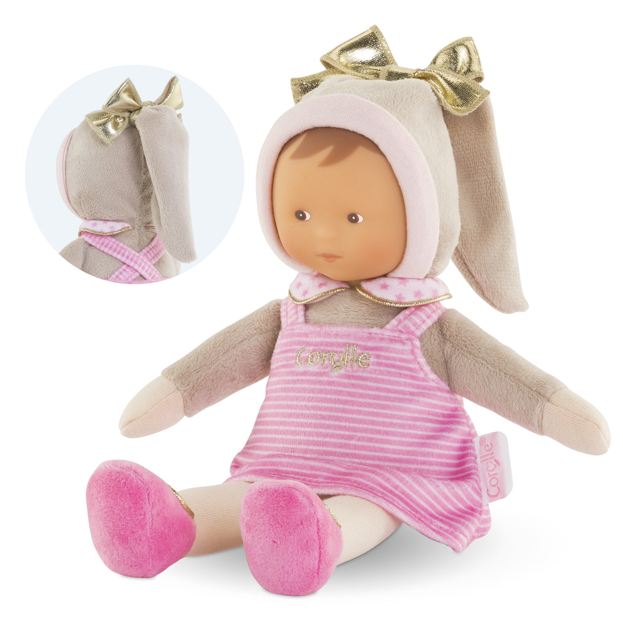 Mon Doudou COROLLE - Miss Rayée Reves d'Etoiles - 25 cm - petite poupée - senteur de vanille - des la naissance