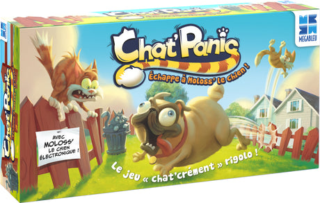 Jeu de société - MEGABLEU - Chat'Panic - Avance ton chat, évite le chien Moloss'