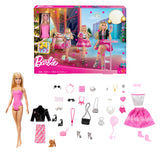 Calendrier de l'Avent Barbie Fashionistas, avec 24 pieces et accessoires, Barbie, Mattel JFL63, des 3 ans