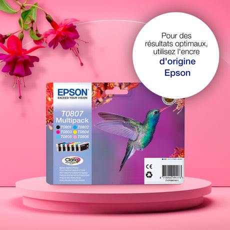EPSON Cartouche d'encre T0805 Cyan clair - Colibri (C13T08054011)