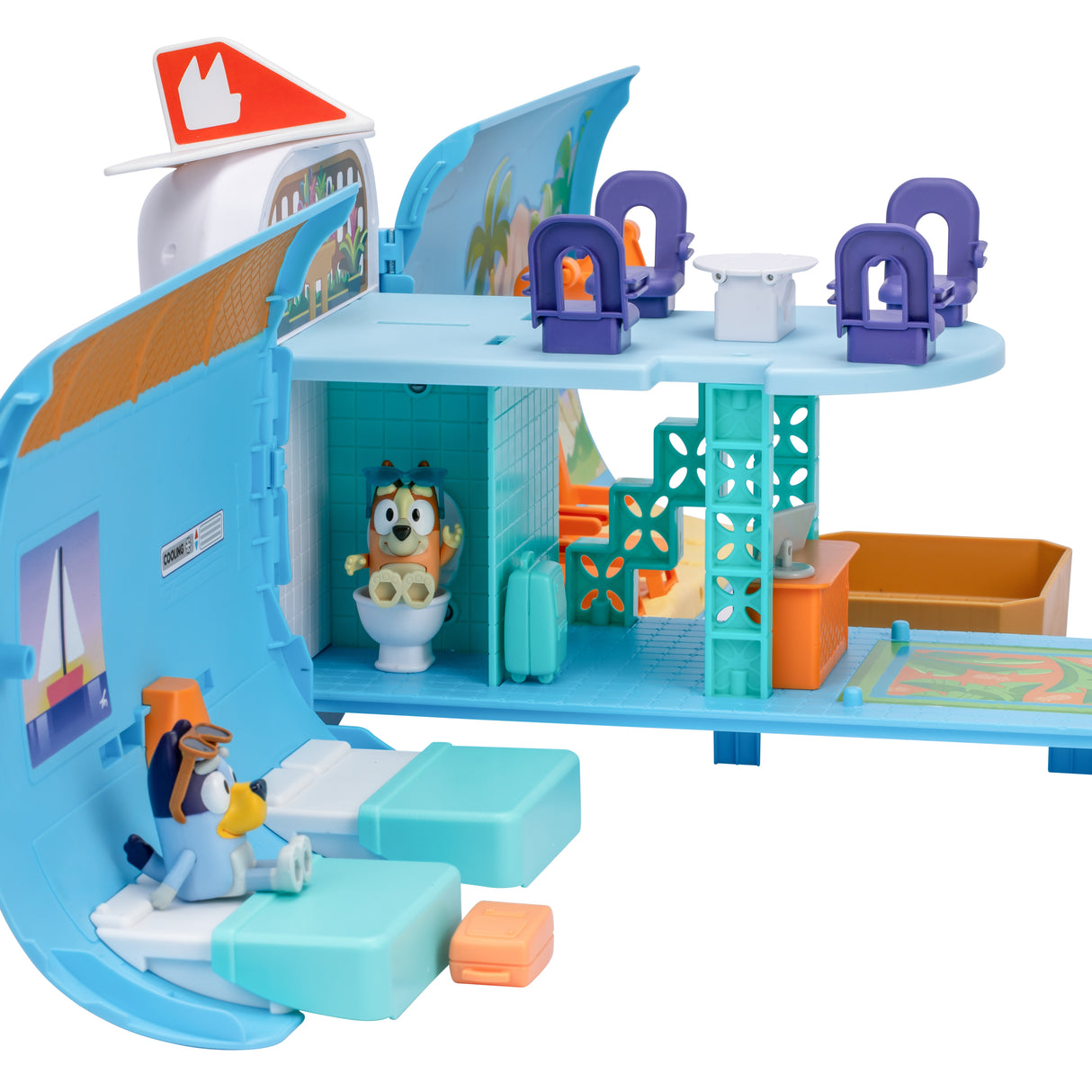 Avion de Bluey - BLUEY - Set de jeu transformable avec figurines et accessoires