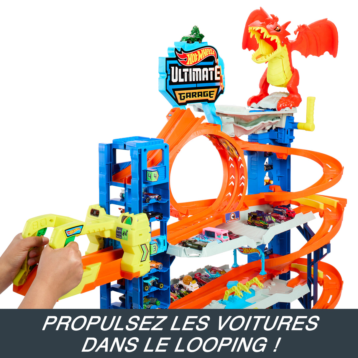 Hot Wheels City-Garage Ultime-Coffret avec 2 voitures incluses HKX48
