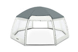 BESTWAY - Dôme de protection pour piscine - Octogonal 600 x 600 x 295 cm - Gris