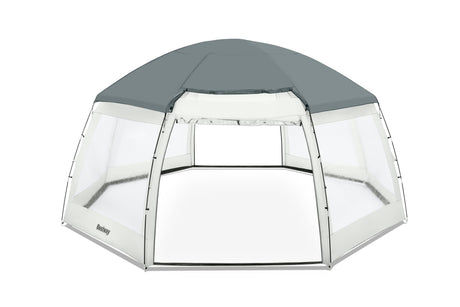 BESTWAY - Dôme de protection pour piscine - Octogonal 600 x 600 x 295 cm - Gris