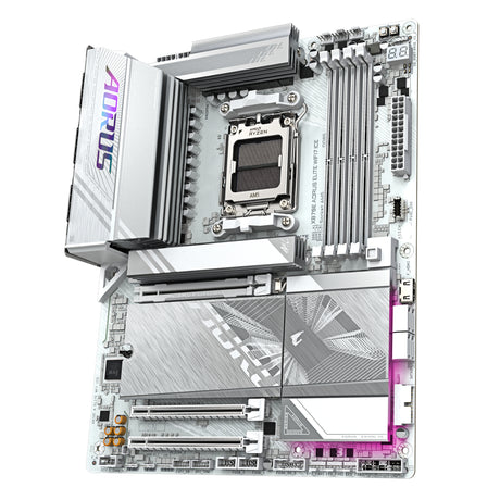 Carte mere - GIGABYTE - X870E A ELITE WF7 ICE - Format ATX - Chipset AMD X870E - DDR5 & PCIe 5.0 - WiFi 7